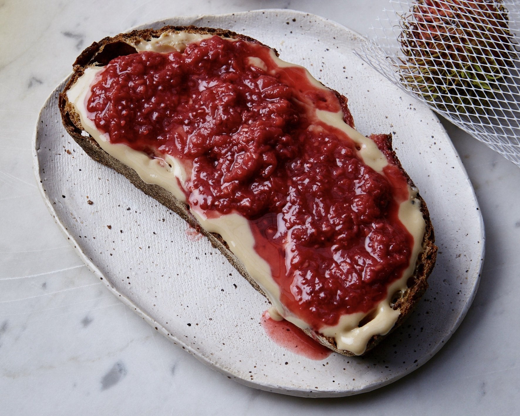 Love Toast with Sour Cherry + Rose Jam by LUST.FULL